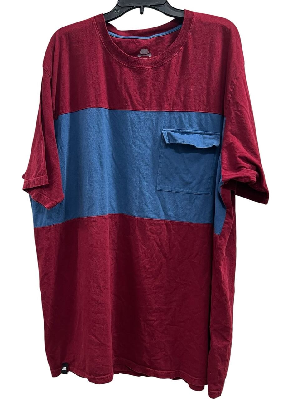 Winston Newton red blue rugby stripe pocket tee big and tall sz 4X XXXXL